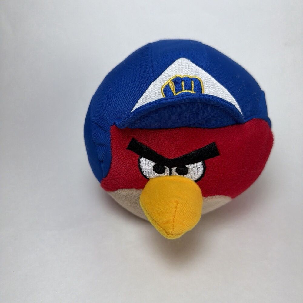 2014 Angry Birds Plush Milwaukee Brewers MLB Mascot 5” Stuffed Animal Toy